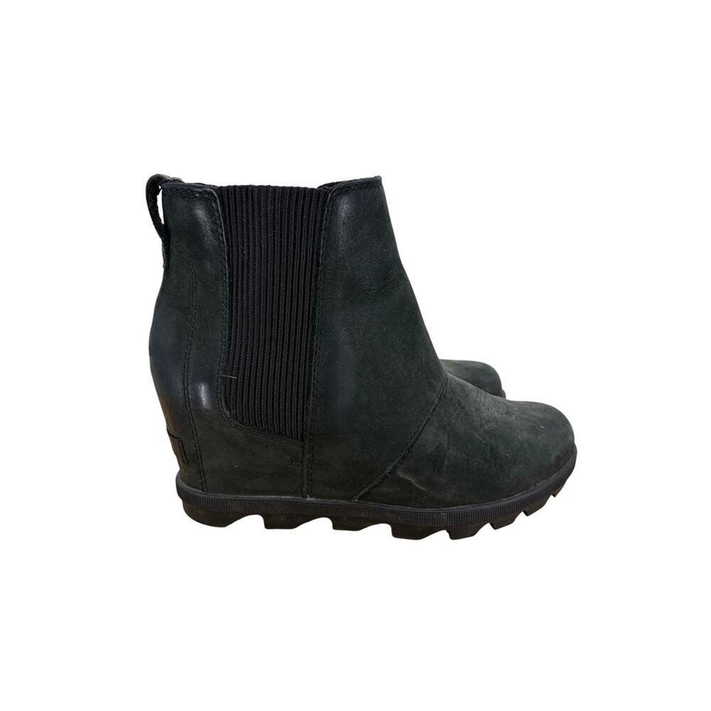Sorel Arctic Wedge II Chelsea Boots Black Leather Ankle NL3022-010 Womens 7